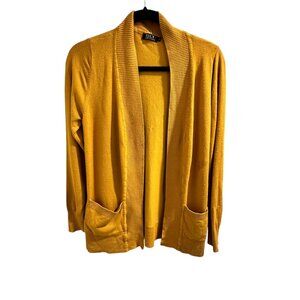 🍒 2/$20 🍒 B.I.L.Y. Womens Open Front Mustard Cardigan With Pockets